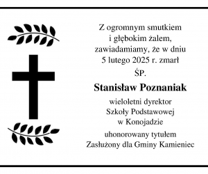 Ostatnie pożegnanie „ Zasłużonego dla Gminy Kamieniec” śp. Stanisława Poznaniaka